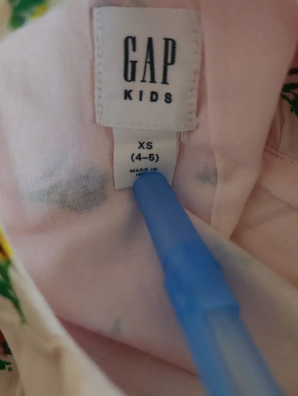 Gap Kids Girls SM 4/5 Pink Floral Ruffle Tiered Dress